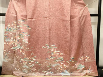 平和屋着物■訪問着　松竹梅御所解文　暈し染め　金彩　正絹　逸品　CABJ3187ev