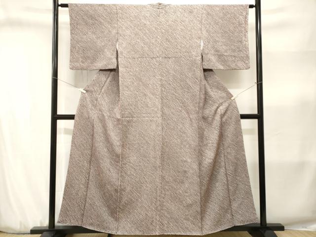 平和屋着物■大変加工の良い総絞り小紋　黒地　正絹　逸品　CABJ3189ev