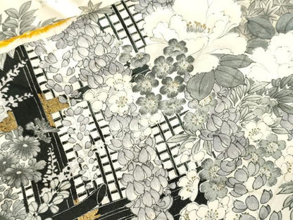 平和屋着物■豪華振袖　絞り　草花文　藤花房　金彩　正絹　逸品　CABJ3196ev