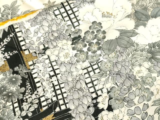 平和屋着物■豪華振袖　絞り　草花文　藤花房　金彩　正絹　逸品　CABJ3196ev