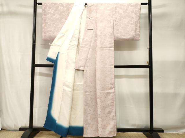 平和屋着物■上質な小紋　地紋起こし　菊文　正絹　逸品　CABJ3205ev