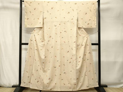 平和屋着物■上質な小紋　葡萄蔦の葉文　正絹　逸品　CABJ3207ev