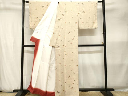 平和屋着物■上質な小紋　葡萄蔦の葉文　正絹　逸品　CABJ3207ev