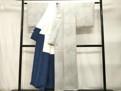 平和屋着物■上質な小紋　花尽くし　暈し染め　正絹　逸品　CABJ3208ev