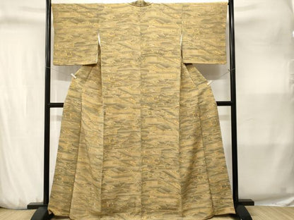 平和屋着物■上質な小紋　風景文　正絹　逸品　CABJ3209ev