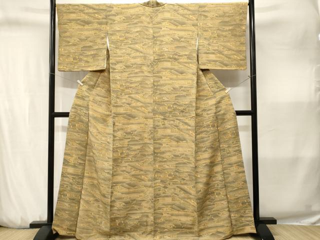 平和屋着物■上質な小紋　風景文　正絹　逸品　CABJ3209ev