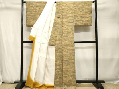 平和屋着物■上質な小紋　風景文　正絹　逸品　CABJ3209ev