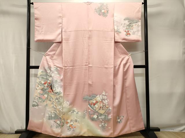 平和屋着物■訪問着　十二単　御所解文　　暈し染め正絹　逸品　CABJ3215ev