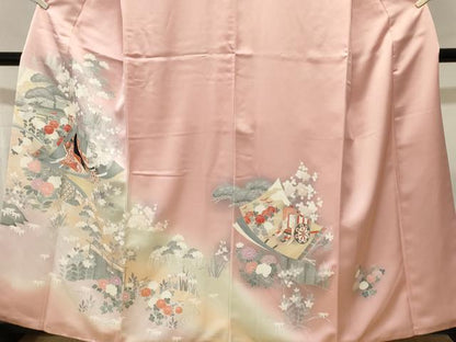 平和屋着物■訪問着　十二単　御所解文　　暈し染め正絹　逸品　CABJ3215ev