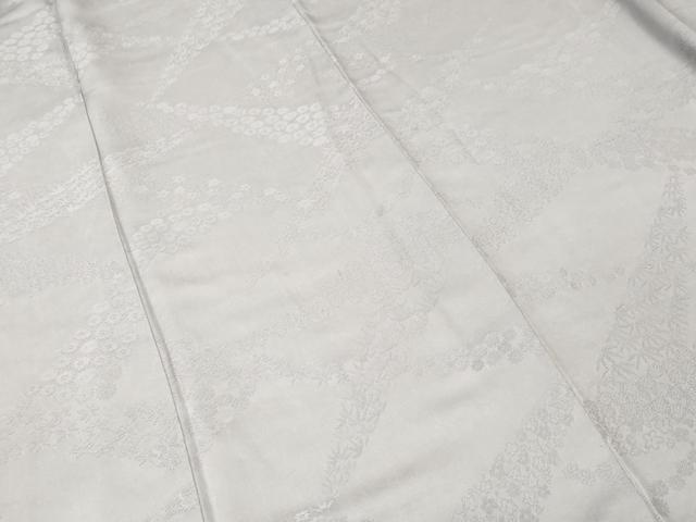 平和屋着物■上質な色無地　草花地紋　桜鼠色　正絹　逸品　CABJ3216ev