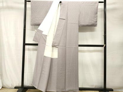 平和屋着物■上質な色無地　抽象地紋　鴇鼠色　正絹　逸品　CABJ3217ev