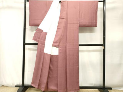 平和屋着物■江戸小紋　草木染　無形文化財　超極鮫小紋柄　反端付き　正絹　逸品　CABJ3233ev
