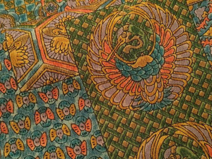 平和屋着物■上質な小紋　切嵌鳳凰花文　正絹　逸品　CABJ3234ev
