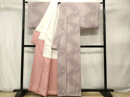 平和屋着物■上質な小紋　草花文　暈し染め　正絹　逸品　CABJ3240ev