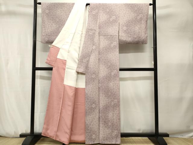 平和屋着物■上質な小紋　草花文　暈し染め　正絹　逸品　CABJ3240ev