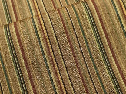 平和屋着物■上質な紬　縞　正絹　逸品　CABJ3246ev
