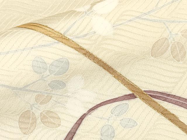 平和屋着物■訪問着　芝草枝萩文　暈し染め　金彩　洗える着物　CABJ3249ev