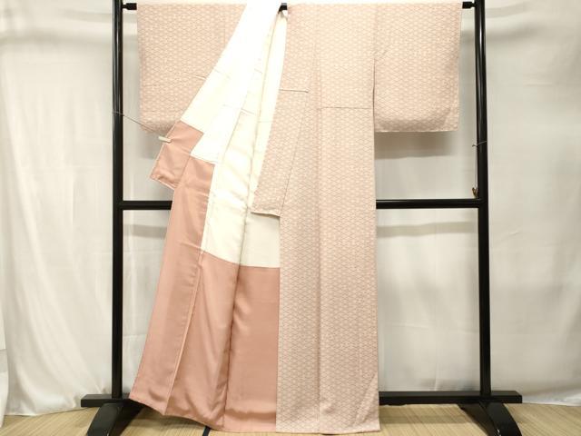 平和屋着物■上質な小紋　青海波花文　正絹　逸品　CABJ3254ev
