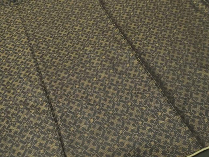 平和屋着物■本場大島紬　幾何学文　正絹　逸品　CABJ3257ev