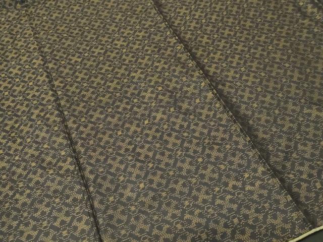 平和屋着物■本場大島紬　幾何学文　正絹　逸品　CABJ3257ev