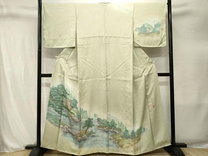平和屋着物■訪問着　作家物　桂離宮　暈し染め　正絹　逸品　CABJ3262ev