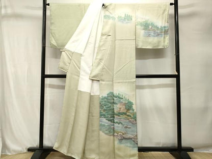 平和屋着物■訪問着　作家物　桂離宮　暈し染め　正絹　逸品　CABJ3262ev
