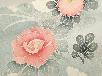 平和屋着物■訪問着　鏡裏花鳥文　暈し染め　正絹　逸品　CABJ3269ev