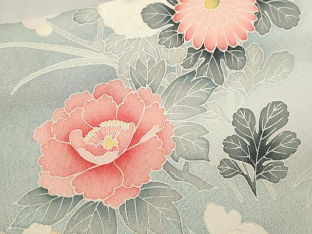 平和屋着物■訪問着　鏡裏花鳥文　暈し染め　正絹　逸品　CABJ3269ev