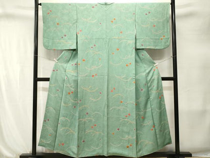 平和屋着物■上質な小紋　絞り　露芝文　正絹　逸品　CABJ3271ev