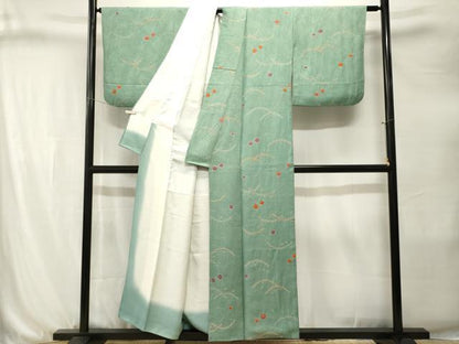平和屋着物■上質な小紋　絞り　露芝文　正絹　逸品　CABJ3271ev