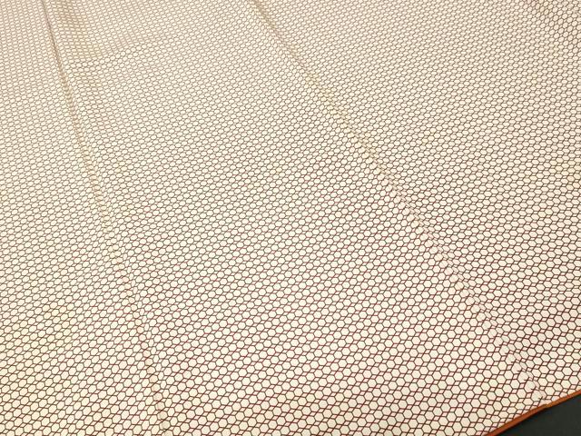 平和屋着物■上質な小紋　亀甲重ね文　正絹　逸品　CABJ3277ev