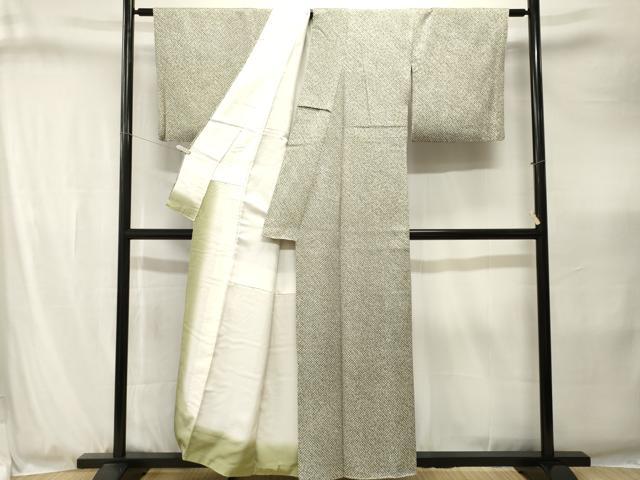 平和屋着物■大変加工の良い総絞り小紋　正絹　逸品　CABJ3279ev