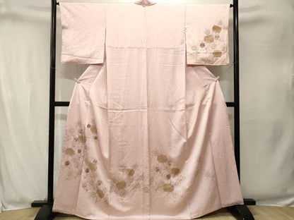 平和屋着物■訪問着　糸巻き枝菊文　暈し染め　正絹　逸品　CABJ3280ev