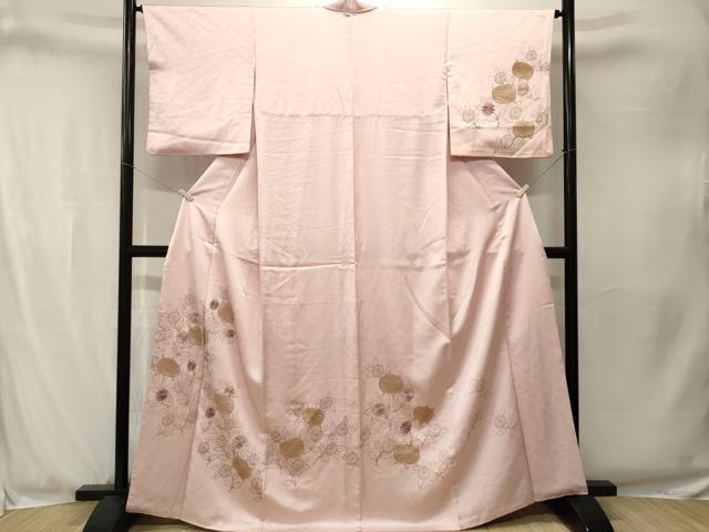 平和屋着物■訪問着　糸巻き枝菊文　暈し染め　正絹　逸品　CABJ3280ev