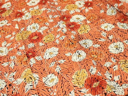 平和屋着物■上質な小紋　枝花文　正絹　逸品　CABJ3282ev