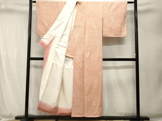 平和屋着物■上質な小紋　総絞り　遠山樹林文　正絹　逸品　CABJ3283ev