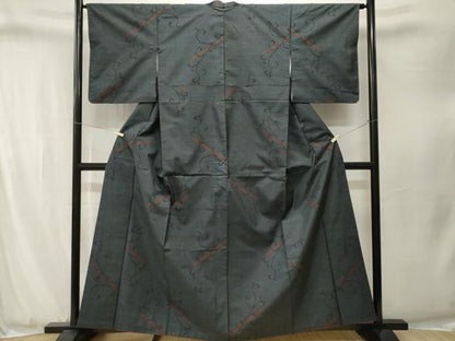 平和屋着物■本場大島紬　7マルキ　唐草文　正絹　逸品　CABJ3288ev