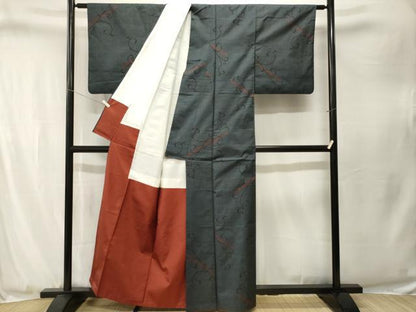 平和屋着物■本場大島紬　7マルキ　唐草文　正絹　逸品　CABJ3288ev