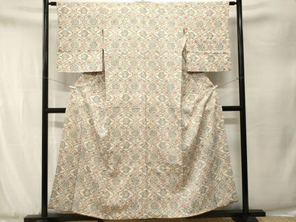平和屋着物■上質な小紋　蜀江花唐草文　正絹　逸品　CABJ3289ev