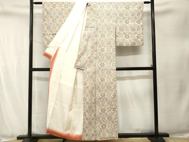 平和屋着物■上質な小紋　蜀江花唐草文　正絹　逸品　CABJ3289ev