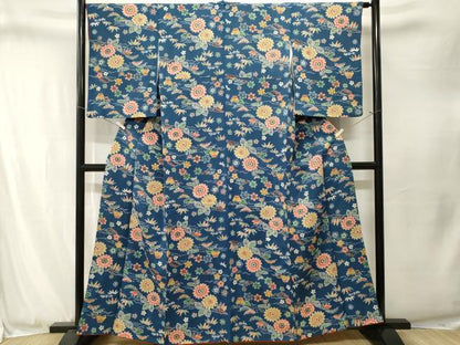 平和屋着物■上質な小紋　型染め　松竹梅御所解文　正絹　逸品　CABJ3292ev