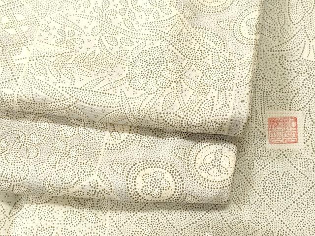 平和屋着物■上質な小紋　作家物　切嵌吉祥花文　正絹　逸品　CABJ3294ev