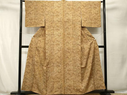 平和屋着物■上質な小紋　幾何学文　正絹　逸品　CABJ3298ev