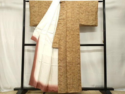 平和屋着物■上質な小紋　幾何学文　正絹　逸品　CABJ3298ev