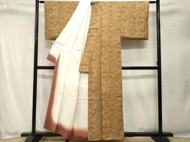 平和屋着物■上質な小紋　幾何学文　正絹　逸品　CABJ3298ev