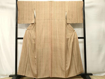 平和屋着物■上質な小紋　縞　正絹　逸品　CABJ3302ev
