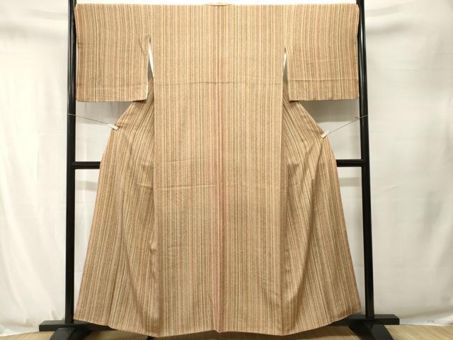 平和屋着物■上質な小紋　縞　正絹　逸品　CABJ3302ev