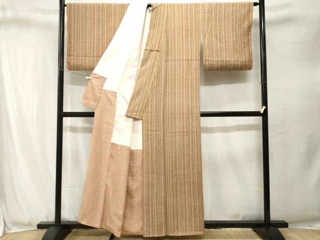 平和屋着物■上質な小紋　縞　正絹　逸品　CABJ3302ev