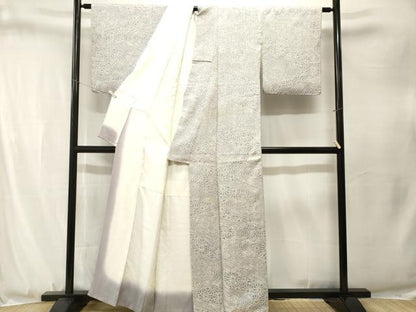 平和屋着物■上質な小紋　総絞り　流水青海波菊文　正絹　逸品　CABJ3304ev