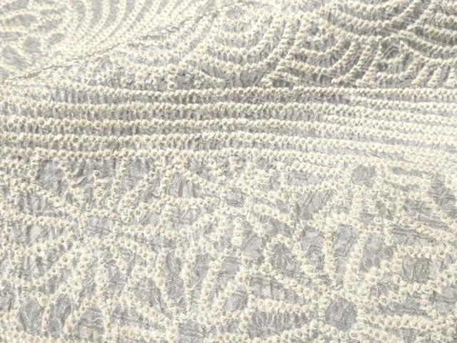 平和屋着物■上質な小紋　総絞り　流水青海波菊文　正絹　逸品　CABJ3304ev